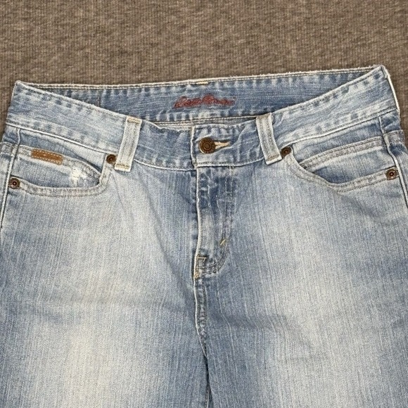 Eddie Bauer Capri Cropped Stretch Denim Blue Jeans Womens Size 6 Tall - Picture 2 of 9